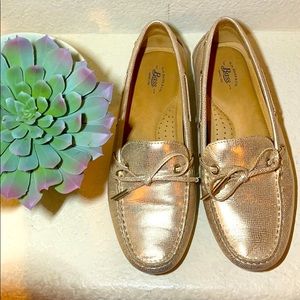 Bass - Gold Loafers